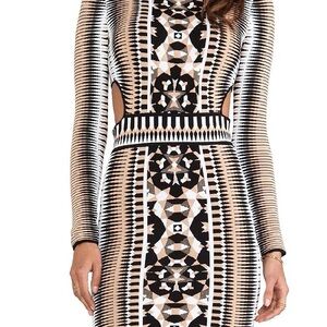 Torn by Ronny Kobo Shuli Geometric Black and White Dress